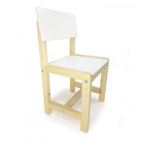 Детский растущий комплект стол и стул  Я САМ "Лофт" (Белый, Сосна) в Камышлове - kamyshlov.mebel-74.com | фото