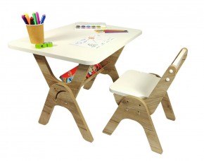 Детский растущий стол-парта и стул Я САМ "Умка" (Дуб/Серый) в Камышлове - kamyshlov.mebel-74.com | фото