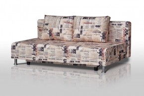 Диван-кровать Комфорт без подлокотников Принт "Gazeta" (2 подушки) в Камышлове - kamyshlov.mebel-74.com | фото
