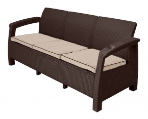 Диван Yalta Premium Sofa 3 Set (Ялта) шоколадный (+подушки под спину) в Камышлове - kamyshlov.mebel-74.com | фото