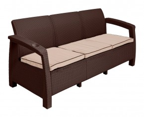 Диван Yalta Premium Sofa 3 Set (Ялта) шоколадный (+подушки под спину) в Камышлове - kamyshlov.mebel-74.com | фото