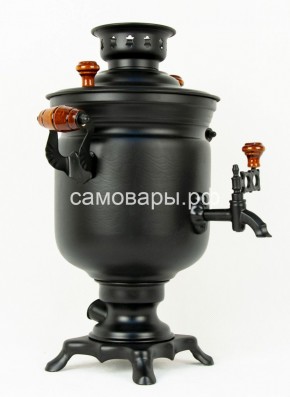 Электрический самовар "Черный Русский" матовая банка на 3 литра (Ограниченная серия) в Камышлове - kamyshlov.mebel-74.com | фото