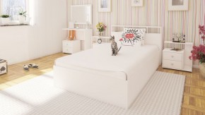 Камелия Кровать 1200, цвет белый, ШхГхВ 123,5х217х78,2 см., сп.м. 1200х2000 мм., без матраса, основание есть в Камышлове - kamyshlov.mebel-74.com | фото