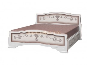 КАРИНА-6 Кровать из массива 1800 (Дуб молочный) с 2-мя ящиками в Камышлове - kamyshlov.mebel-74.com | фото
