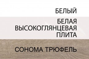 Комод 2D-1S/TYP 34, LINATE ,цвет белый/сонома трюфель в Камышлове - kamyshlov.mebel-74.com | фото