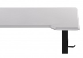 Компьютерный стол Маркос с механизмом подъема 120х75х75 белая шагрень / черный в Камышлове - kamyshlov.mebel-74.com | фото