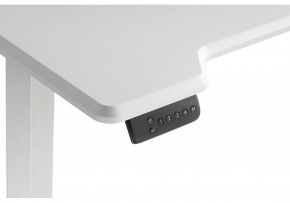 Компьютерный стол Маркос с механизмом подъема 120х75х75 белый / шагрень белая в Камышлове - kamyshlov.mebel-74.com | фото