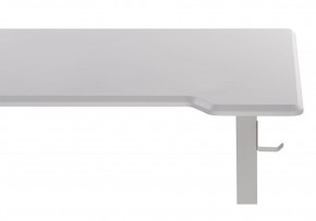Компьютерный стол Маркос с механизмом подъема 120х75х75 белый / шагрень белая в Камышлове - kamyshlov.mebel-74.com | фото