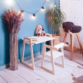 Комплект детской мебели стол и  два стула Я САМ "Лофт-Дуо" (Белый) в Камышлове - kamyshlov.mebel-74.com | фото