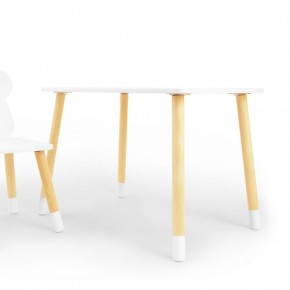 Комплект детской мебели стол и стул Корона (Белый/Белый/Береза) в Камышлове - kamyshlov.mebel-74.com | фото