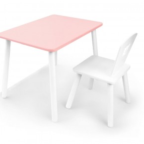 Комплект детской мебели стол и стул Корона (Розовый/Белый/Белый) в Камышлове - kamyshlov.mebel-74.com | фото