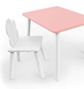 Комплект детской мебели стол и стул Облачко (Розывый/Белый/Белый) в Камышлове - kamyshlov.mebel-74.com | фото