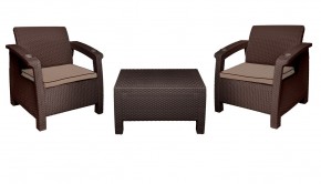 Комплект уличной мебели Yalta Premium Terrace Set (Ялта) шоколадый (+подушки под спину) в Камышлове - kamyshlov.mebel-74.com | фото