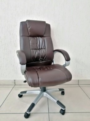 Кресло Barneo K-6 для руководителя (коричневая экокожа) в Камышлове - kamyshlov.mebel-74.com | фото