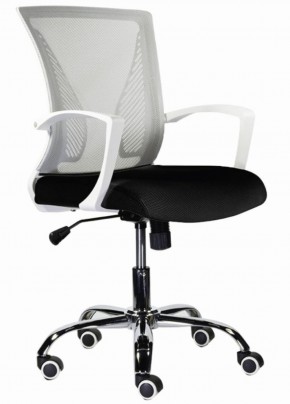 Кресло BRABIX "Wings MG-306" (пластик белый, хром, сетка, серое/черное) 532010 в Камышлове - kamyshlov.mebel-74.com | фото