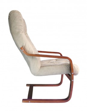 Кресло для отдыха (пружинка) Магнат 102-З-КР замша КРЕМ в Камышлове - kamyshlov.mebel-74.com | фото