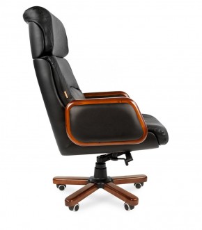 Кресло для руководителя CHAIRMAN 417 (Натуральная кожа) Черное в Камышлове - kamyshlov.mebel-74.com | фото