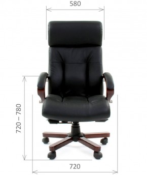 Кресло для руководителя CHAIRMAN  421 (Натуральная кожа) Черное в Камышлове - kamyshlov.mebel-74.com | фото