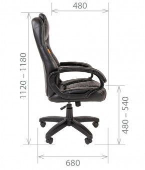 Кресло для руководителя  CHAIRMAN 432 (Экокожа черная) в Камышлове - kamyshlov.mebel-74.com | фото