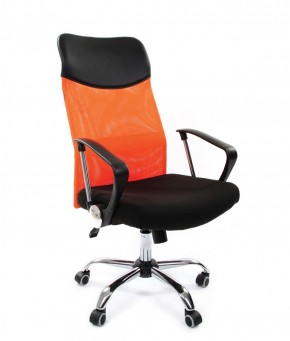 Кресло для руководителя CHAIRMAN 610 N (15-21 черный/сетка оранжевый) в Камышлове - kamyshlov.mebel-74.com | фото