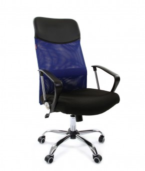 Кресло для руководителя CHAIRMAN 610 N (15-21 черный/сетка синий) в Камышлове - kamyshlov.mebel-74.com | фото
