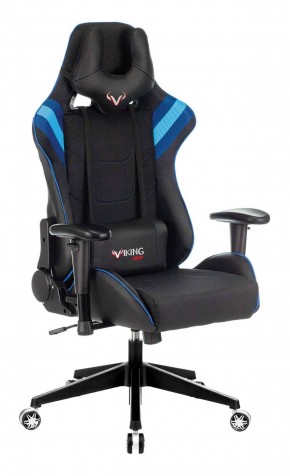 Кресло игровое Бюрократ VIKING 4 AERO BLUE черный/синий в Камышлове - kamyshlov.mebel-74.com | фото