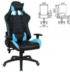 Кресло компьютерное BRABIX "GT Master GM-110" (черное/голубое) 531928 в Камышлове - kamyshlov.mebel-74.com | фото