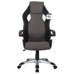 Кресло компьютерное BRABIX Techno GM-002 (ткань) черное/серое, вставки белые (531815) в Камышлове - kamyshlov.mebel-74.com | фото