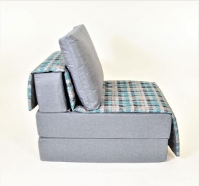 Кресло-кровать бескаркасное Харви (серый-квадро азур) в Камышлове - kamyshlov.mebel-74.com | фото