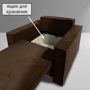 Кресло-кровать Принц КК1-ВК (велюр коричневый) в Камышлове - kamyshlov.mebel-74.com | фото