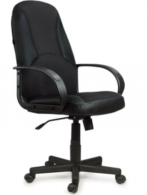 Кресло офисное BRABIX "City EX-512" (кожзам черный, ткань черная) 531407 в Камышлове - kamyshlov.mebel-74.com | фото