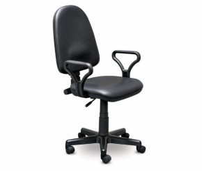 Кресло офисное Престиж+ (черный кожзам PV-1) г/п 140/ПВМ/ гольф в Камышлове - kamyshlov.mebel-74.com | фото