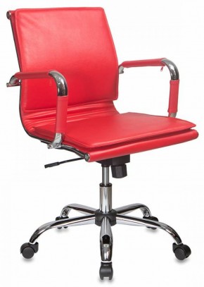 Кресло руководителя Бюрократ CH-993-LOW/RED красный в Камышлове - kamyshlov.mebel-74.com | фото
