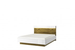 Кровать 160 с подъемником, TORINO, цвет белый/Дуб наварра в Камышлове - kamyshlov.mebel-74.com | фото