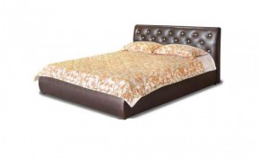 Кровать 1600 Флоренция в к/з "Классик 307 коричневый" (серия Норма) + основание + опоры в Камышлове - kamyshlov.mebel-74.com | фото