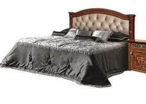 Кровать 2-х спальная с мягким изголовьем без изножья Карина-3 орех (К3КР-4[1]) в Камышлове - kamyshlov.mebel-74.com | фото