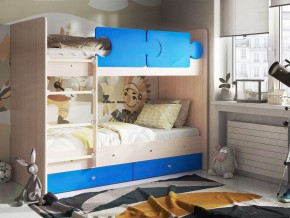 Кровать двухъярусная "Тетрис" (щиты) с бортиками + ящики в Камышлове - kamyshlov.mebel-74.com | фото