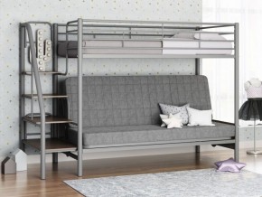 Кровать двухъярусная с диваном "Мадлен-3" (Серый/Серый) в Камышлове - kamyshlov.mebel-74.com | фото