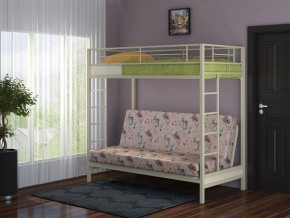 Кровать двухъярусная с диваном "Мадлен" (Слоновая кость/Серый) в Камышлове - kamyshlov.mebel-74.com | фото