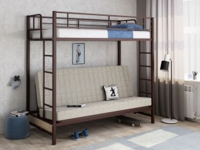 Кровать двухъярусная с диваном "Мадлен" (Коричневый/Бежевый) в Камышлове - kamyshlov.mebel-74.com | фото