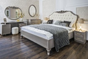 Кровать Мокко 1600 с мягким изголовьем + основание (серый камень) в Камышлове - kamyshlov.mebel-74.com | фото