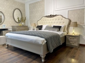 Кровать Мокко 1600 с мягким изголовьем + основание (серый камень) в Камышлове - kamyshlov.mebel-74.com | фото