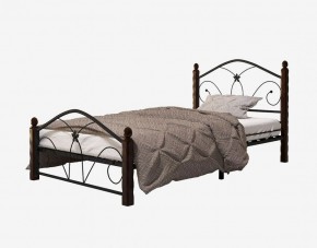 Кровать "Селена 1" Черная (900*2000) (ножки-шоколад) с коваными элементами в Камышлове - kamyshlov.mebel-74.com | фото