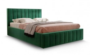 Кровать "Вена" 1400 СТАНДАРТ Вариант 1 Мора зеленый + бельевой ящик с кроватным основанием и подъемным механизмом в Камышлове - kamyshlov.mebel-74.com | фото