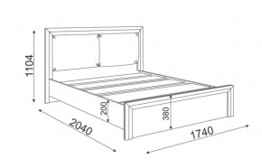 Кровать 1.6 Глэдис М31 с настилом и мягкой частью (ЯШС/Белый) в Камышлове - kamyshlov.mebel-74.com | фото