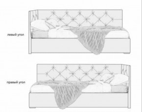 Кровать угловая Хлоя интерьерная +основание (90х200) в Камышлове - kamyshlov.mebel-74.com | фото