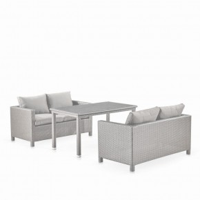 Обеденный комплект плетеной мебели с диванами T256C/S59C-W85 Latte в Камышлове - kamyshlov.mebel-74.com | фото