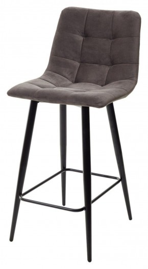 Полубарный стул CHILLI-QB графит #14, велюр / черный каркас (H=66cm) М-City в Камышлове - kamyshlov.mebel-74.com | фото