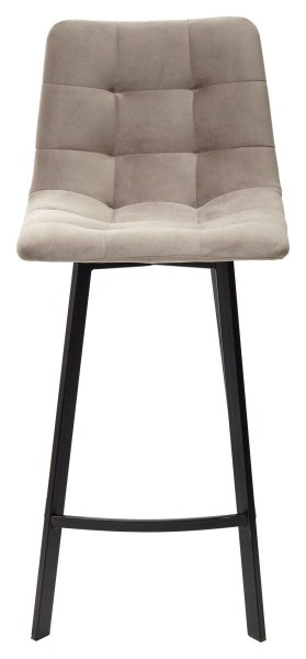 Полубарный стул CHILLI-QB SQUARE латте #25, велюр / черный каркас (H=66cm) М-City в Камышлове - kamyshlov.mebel-74.com | фото