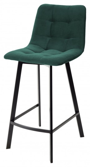Полубарный стул CHILLI-QB SQUARE зеленый #19, велюр / черный каркас (H=66cm) М-City в Камышлове - kamyshlov.mebel-74.com | фото